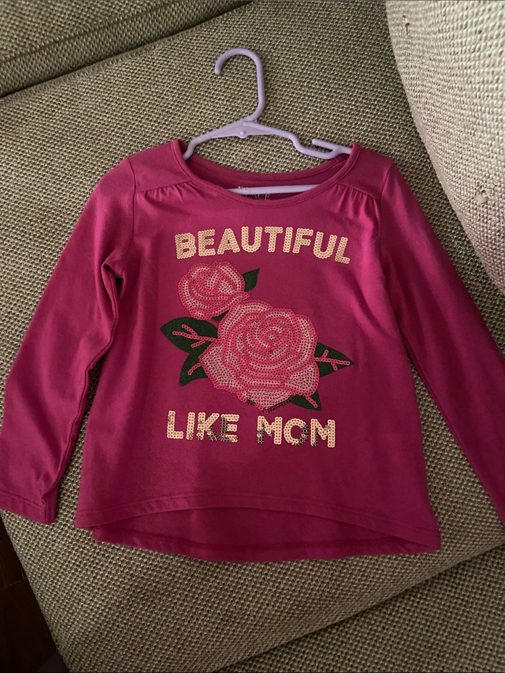 The Children's Place Pink Long Sleeve 'Beautiful Like Mom' Tee